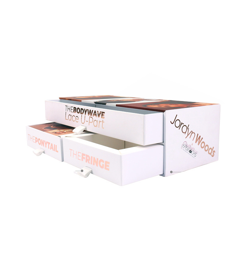 Double Drawer Hair Product Gift Packaging Boxes
