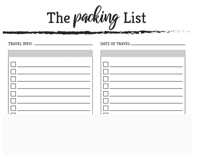 Everything You Should Know About Packing List 丨 KALI