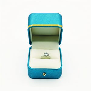 Small Cyan Wedding Ring Box