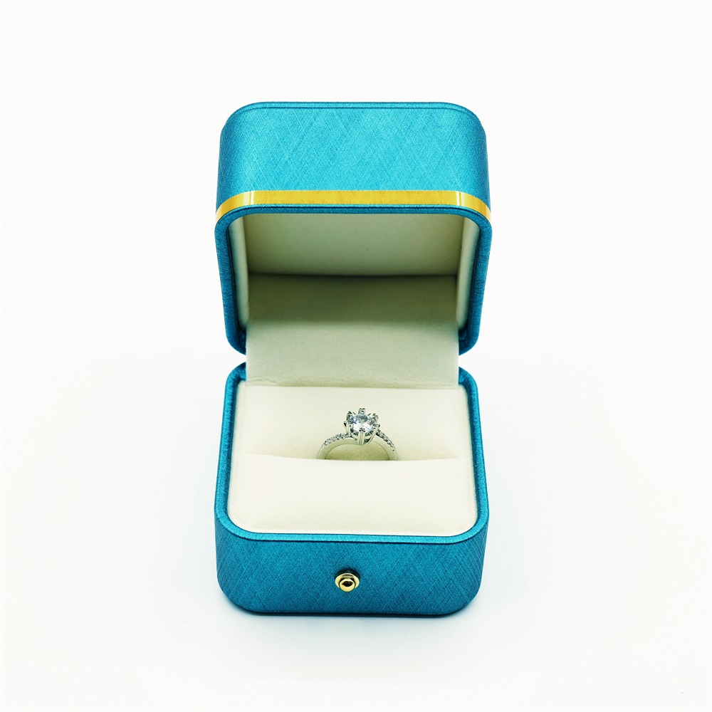 Small Cyan Wedding Ring Box