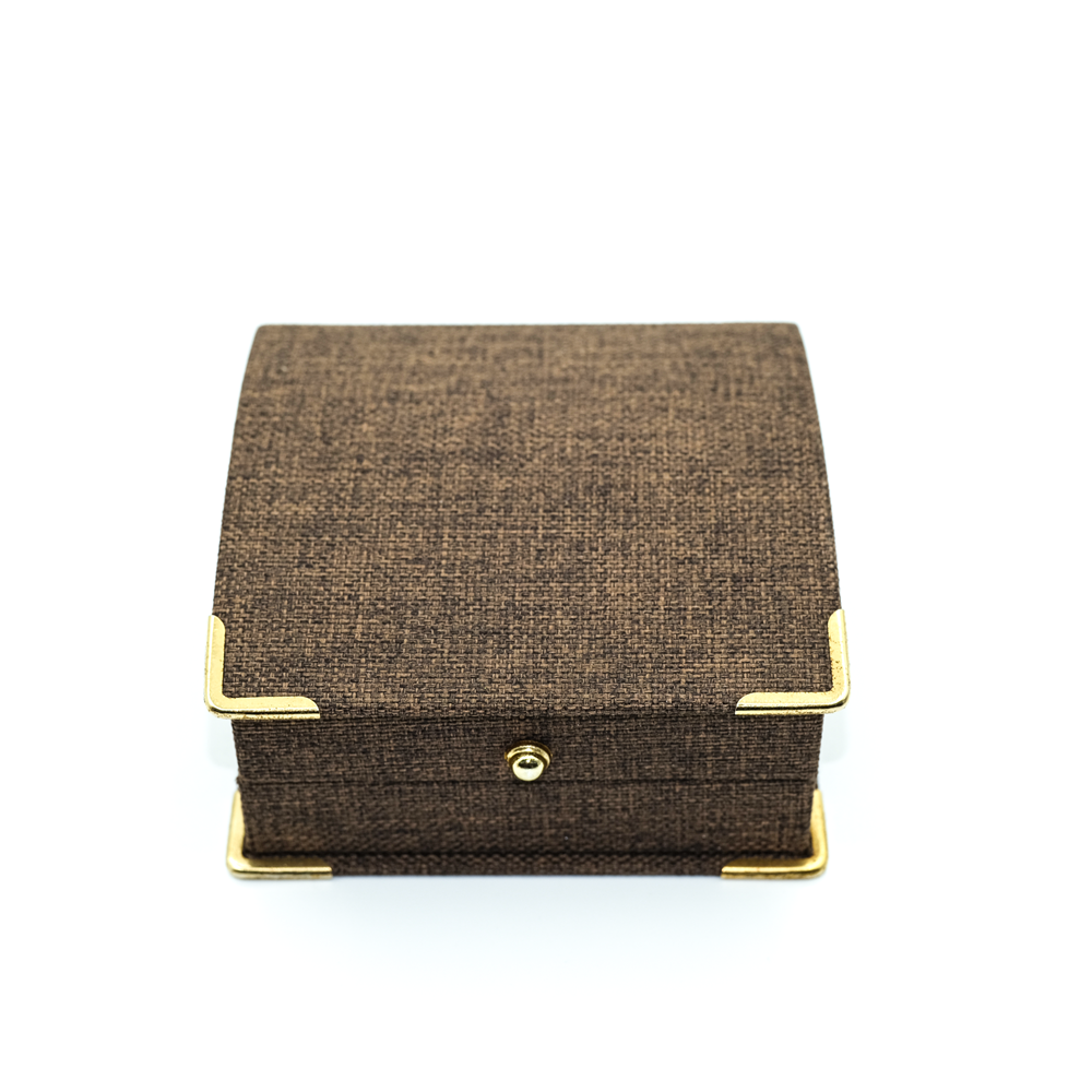 Brown Faux Leather Jewelry Box