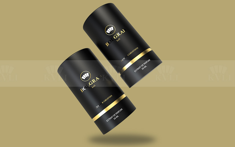 Cylinder Black Perfume Tube Packaging