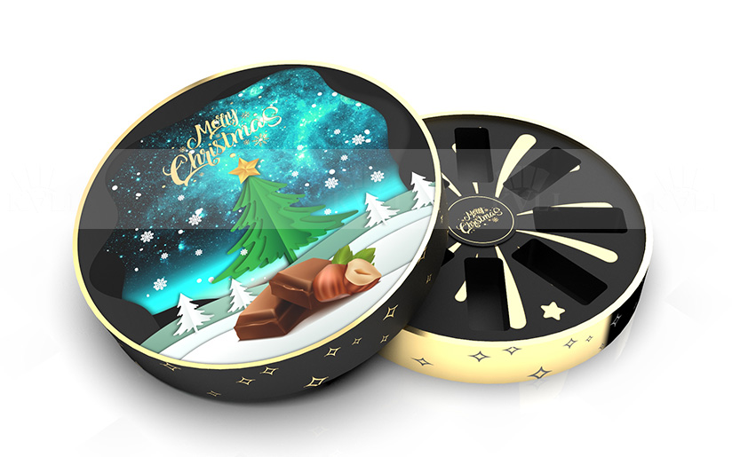 Round Chocolate Candy Box