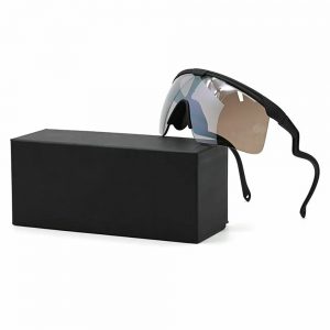 Black Lid And Base Cycling Glasses Packaging