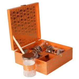 4 PCS Honey Jar MDF Gift Box Luxury Arabic Style Box