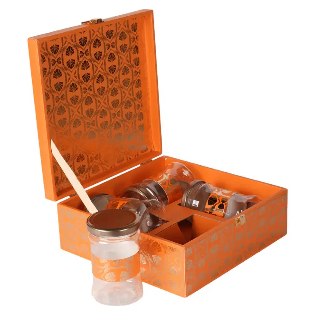 4 PCS Honey Jar MDF Gift Box Luxury Arabic Style Box
