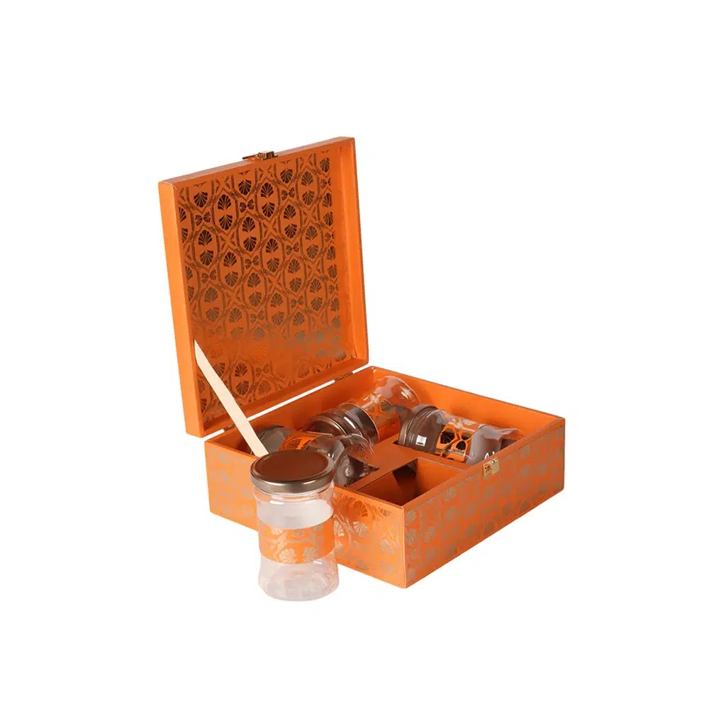 Luxury 4 PCS Honey Jar MDF Gift Box