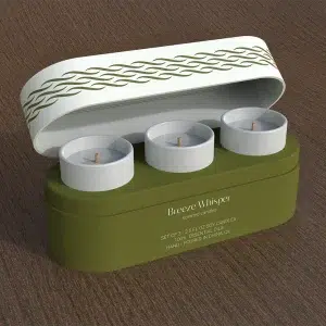 3 Pcs Sets Lid Base Candle Box
