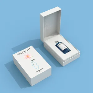White Flower Pattern Top-flip Perfume Box