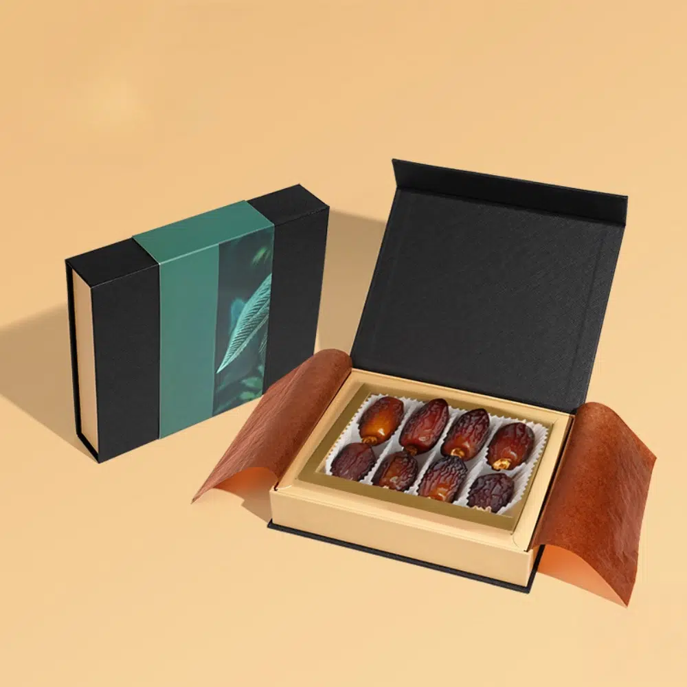 Black Magnetic Box For Dates