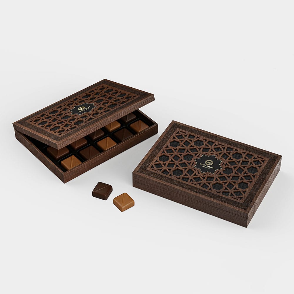 Laser Engraving MDF Wood Box For Chocolate