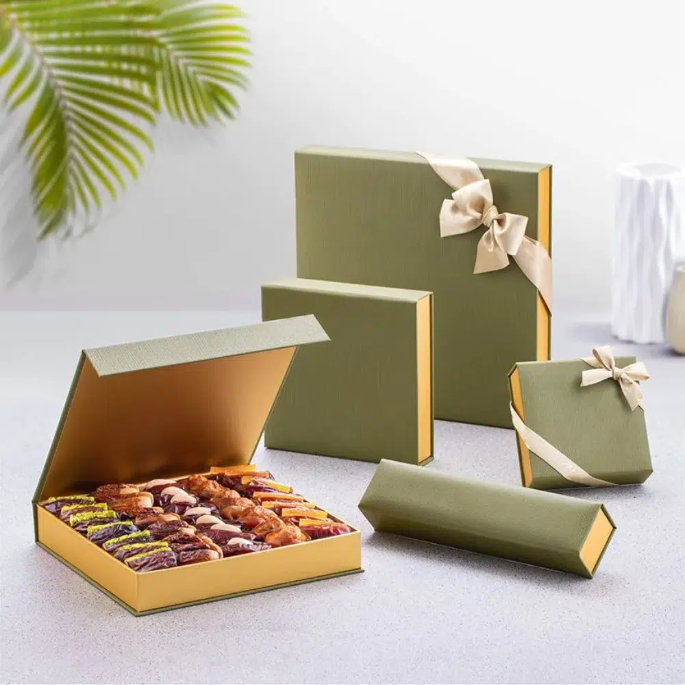 Elegant Dates Box Packaging With Magnetic Closure
