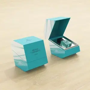 Geometric Shape Blue-green Perfume Box