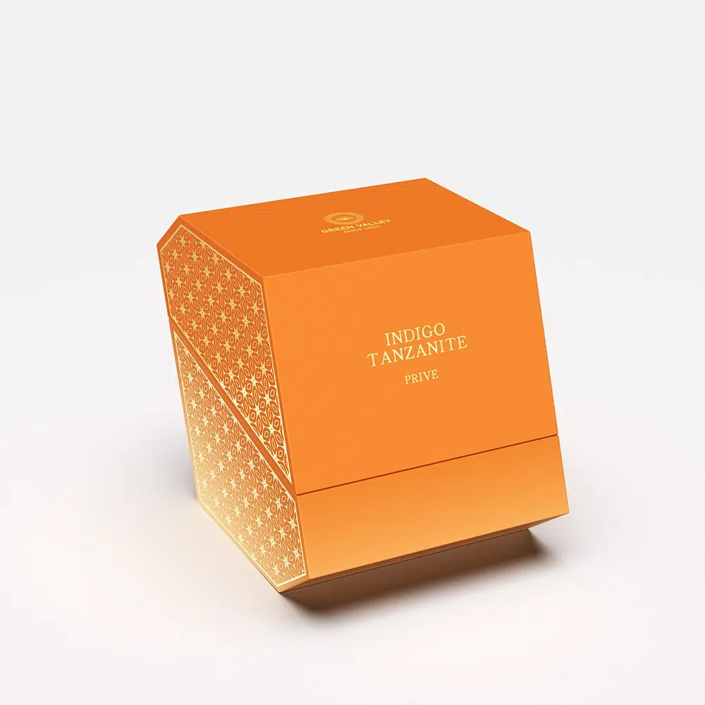 Geometric Shape Orange Perfume Box