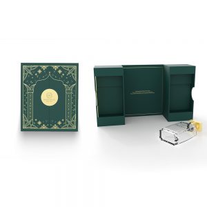 Double Door Open Green Perfume Box
