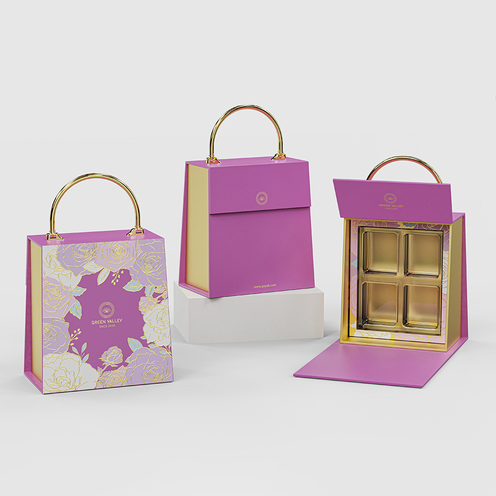 Purple Chocolate Gift Bag Shape Box