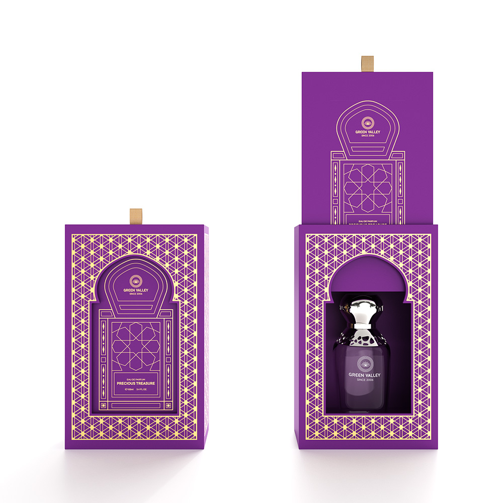 Top Sliding Purple Perfume Box