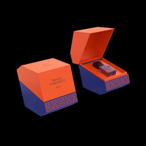 Red Blue Parallelogram Perfume Box