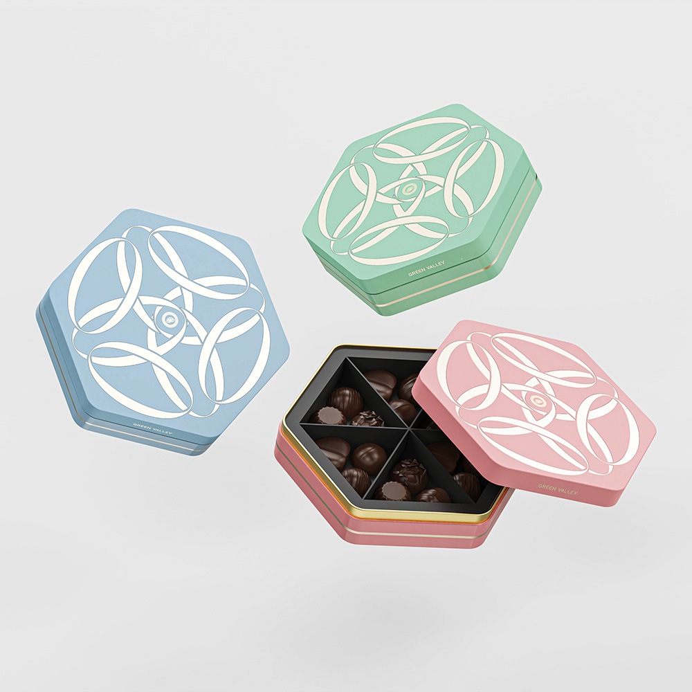 Colorful Hexagon Chocolate Box