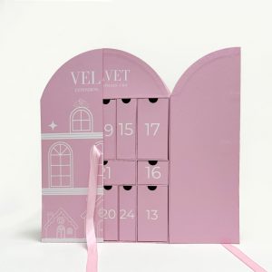 Pink House Advent Calendar Box