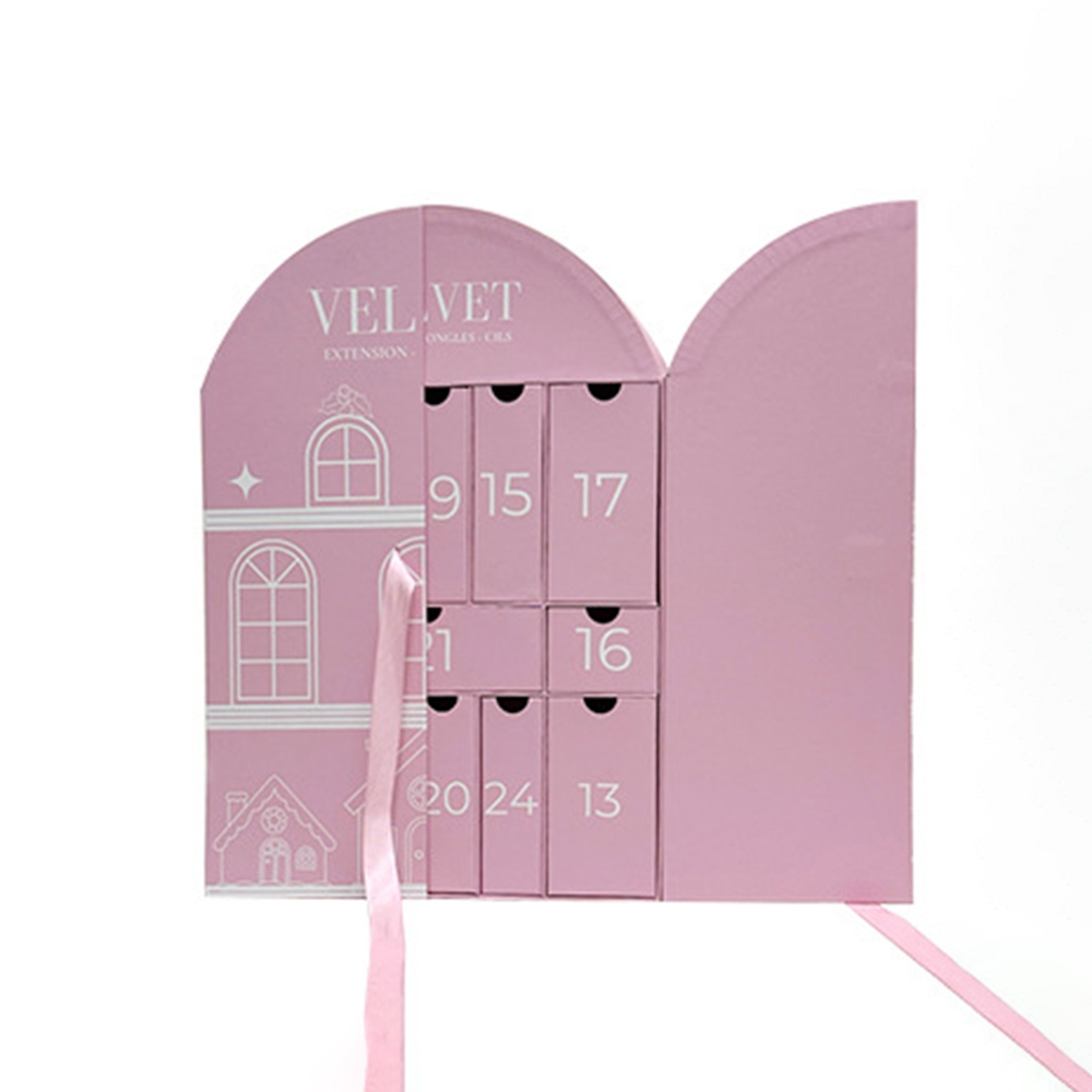 Pink House Advent Calendar Box