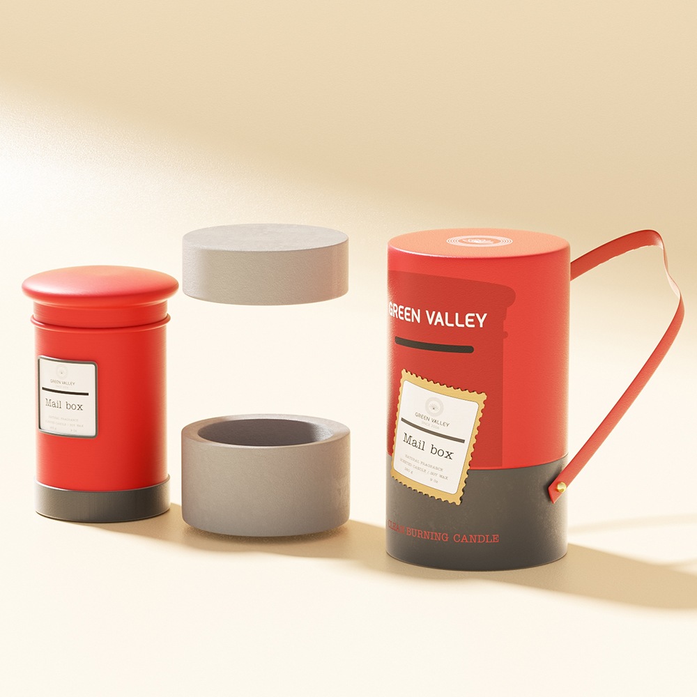 Postal Theme Round Tube Box