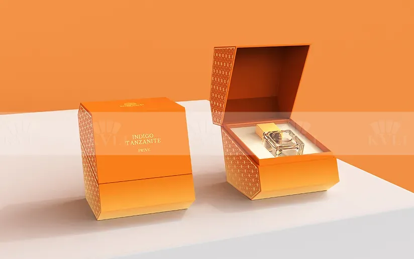 Parallelogram-shape Foil Stamping Perfume Packaging