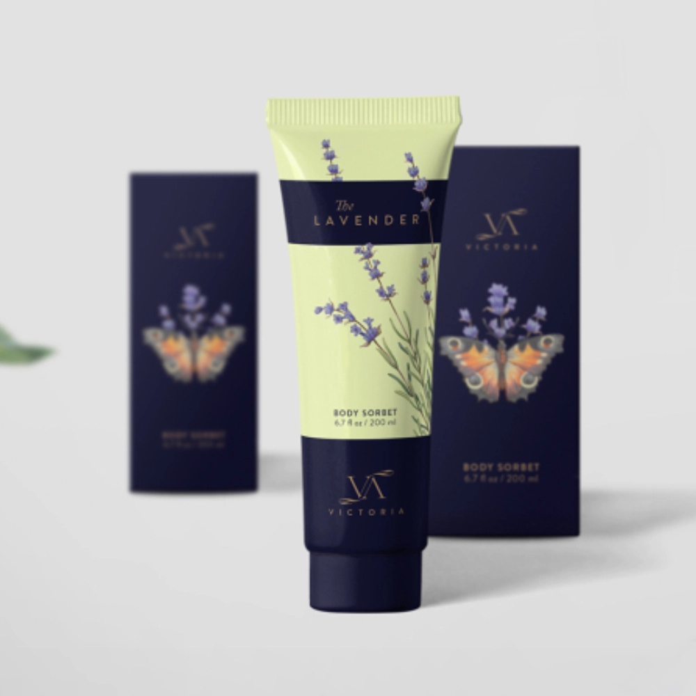 Victoria luxury beauty collection with vintage aesthetic