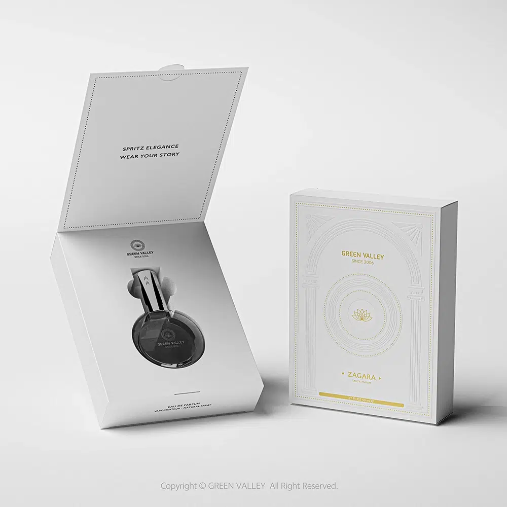 Elegant White Magnetic   Perfume Packaging