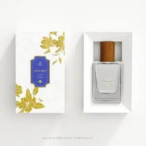 Gold Floral Design Perfume Packaging
