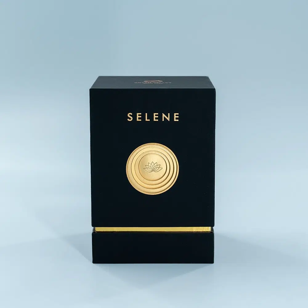 Elegant Golden Black Perfume Packaging