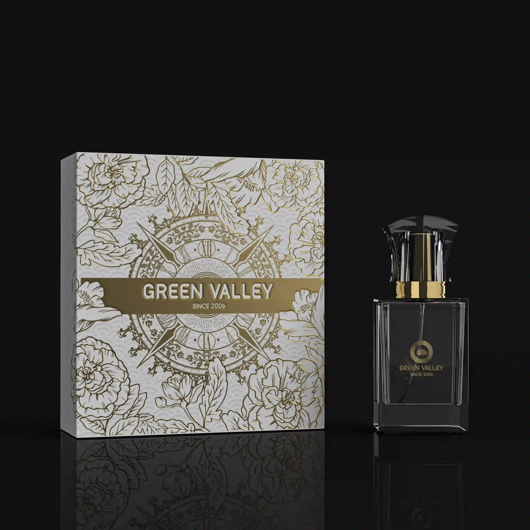 Luxury Gold Floral Perfume Box
