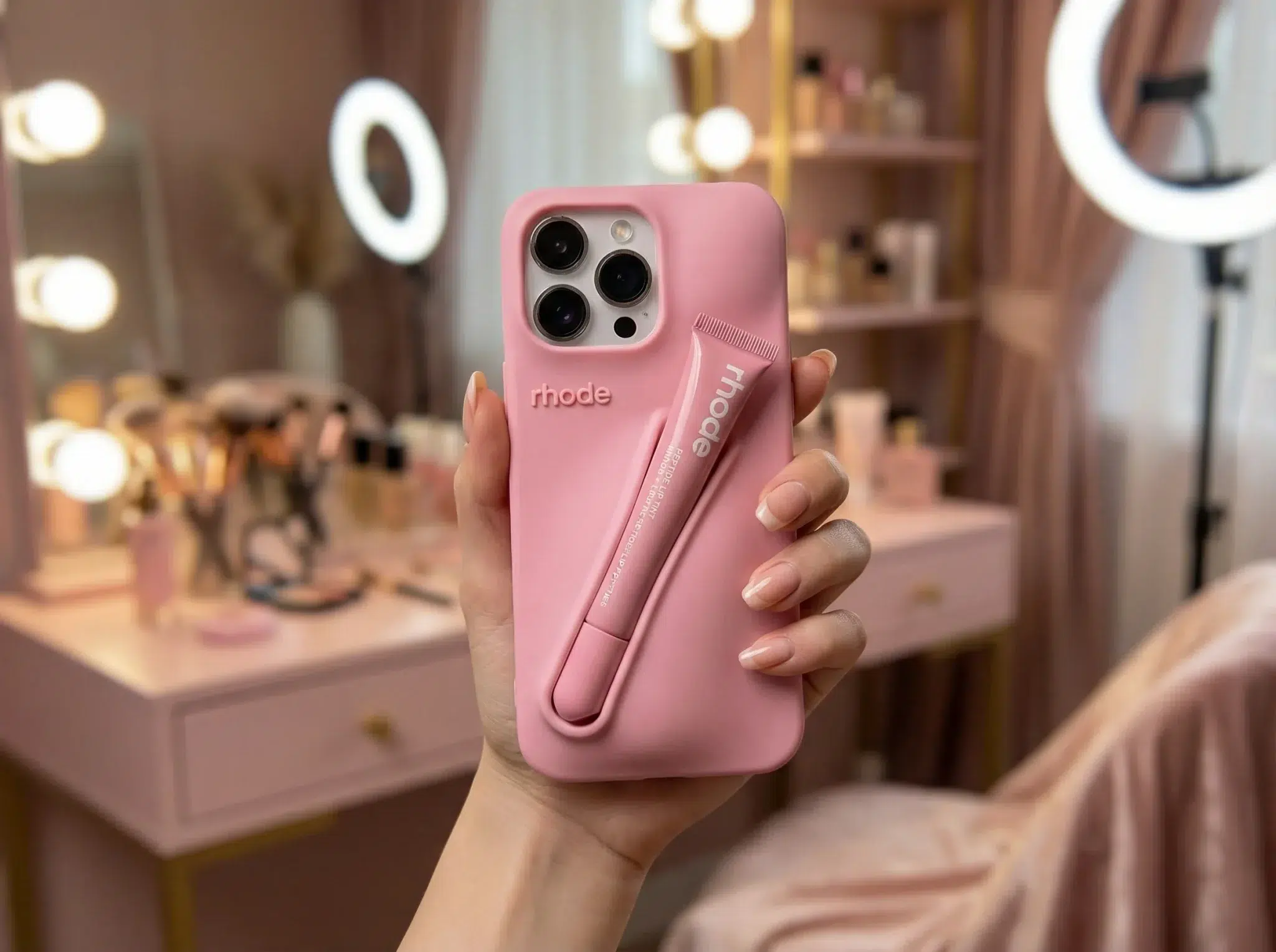 Rhode skincare minimalist grey bottle design