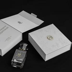 White Embossed Floral Perfume Box