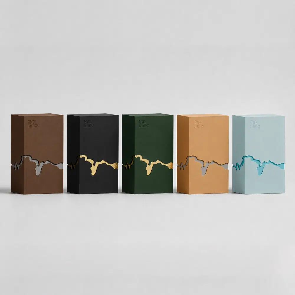 Minimalist modern perfume packaging box