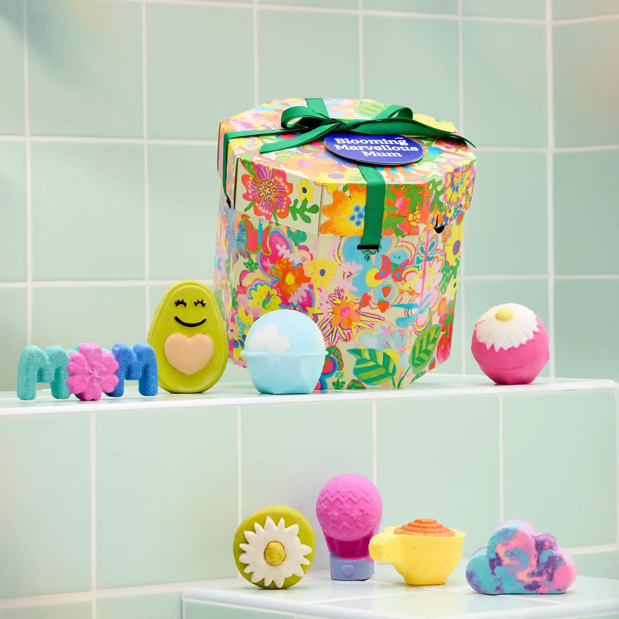 Lush colorful floral recycled paper Mother's Day gift box 2026