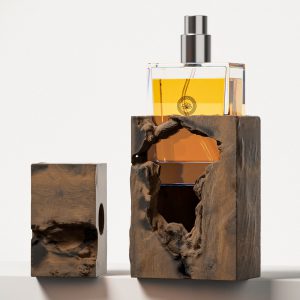 Burnt Wood Sculptural Perfume Box